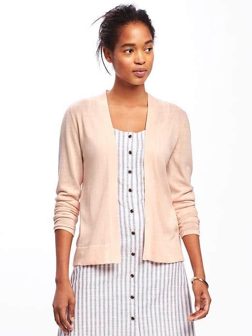 Old Navy Short Open Front Cardi For Women - Peach Gelato