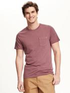 Old Navy Garment Dyed Pocket Tee For Men - Bust A Mauve