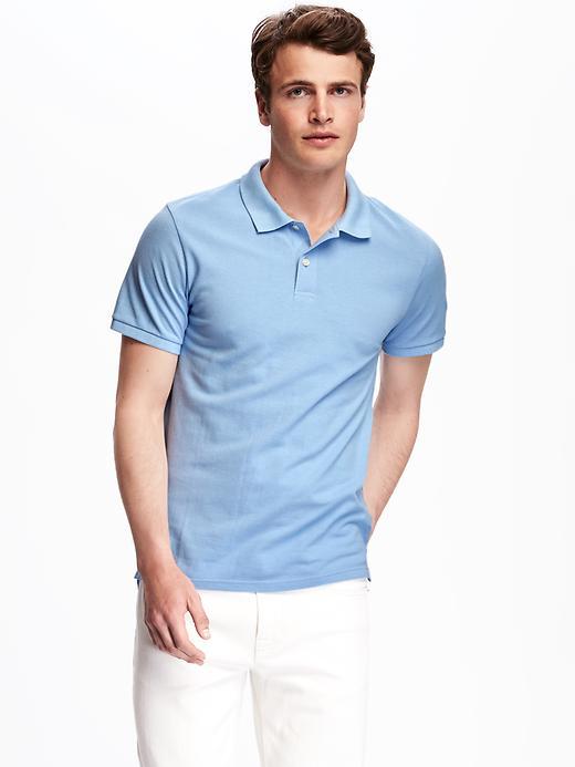 Old Navy Pique Polo For Men - Monet Blue