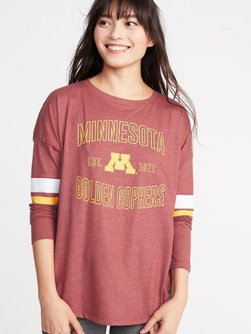 Old Navy Womens College-team Graphic Drop-shoulder Tee For Women Minnesota Size S