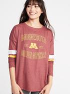 Old Navy Womens College-team Graphic Drop-shoulder Tee For Women Minnesota Size S