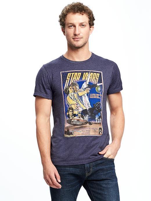 Old Navy Star Wars Vintage Graphic Tee For Men - Ink Blue