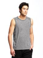 Old Navy Mens Go-dry Eco Train Tank For Men Heather Gray Size M