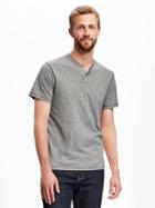 Old Navy Textured Stripe Henley For Men - Grey