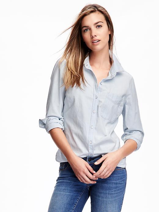 Old Navy Classic Chambray Shirt - Ice Wash