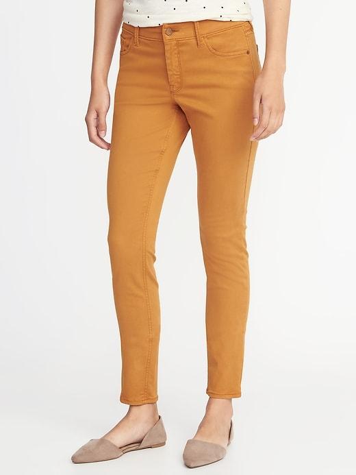 Old Navy Womens Mid-rise Sateen Rockstar Jeans For Women Tobacco Leaf Size 0