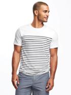 Old Navy Soft Washed Seamed Yoke Tee For Men - Bright White