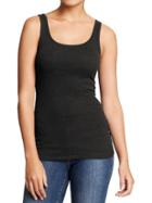 Old Navy Womens Perfect Rib Knit Tanks - Charcoal