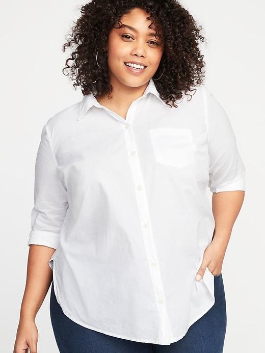 Clean-slate No-peek Plus-size Classic Shirt