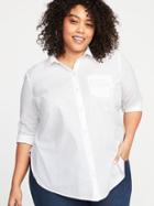 Clean-slate No-peek Plus-size Classic Shirt