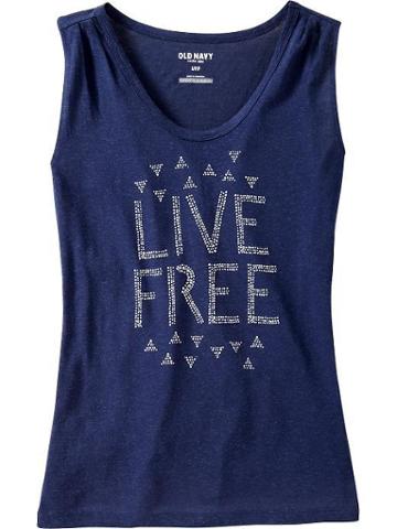 Old Navy Old Navy Womens &quot;live Free&quot; Tanks - Goodnight Nora
