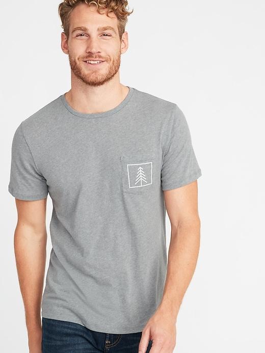 Old Navy Mens Soft-washed Graphic Pocket Tee For Men Pacific Northwest Society Of Hikers Size L