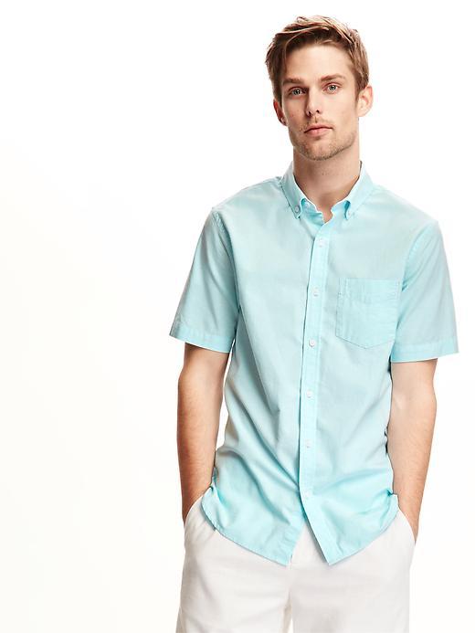 Old Navy Slim Fit Oxford Shirt For Men - Clear Skies
