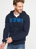 Old Navy Mens Full-zip Logo Hoodie For Men In The Navy Size Xxl