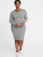 Old Navy Womens Jersey Scoop-neck Plus-size Bodycon Dress Heather Gray Size 1x