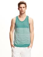 Old Navy Striped Jersey Tank For Men - Teal Stripe