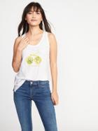 Old Navy Womens Everywear Graphic Slub-knit Tank For Women Pure Imagination Size Xxl