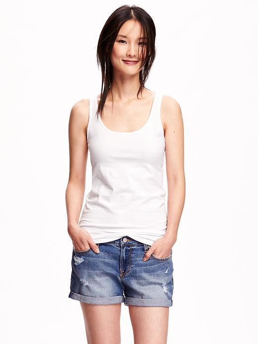 Old Navy Essentials Fitted Tank For Women - Bright White