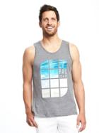 Old Navy Graphic Tank For Men - Heather Gray