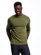 Old Navy Garment Dyed Fleece Sweatshirt For Men - Olive