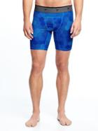Old Navy Go Dry Base Layer Shorts For Men - Light Blue Print