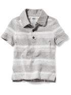 Old Navy Jersey Polo Shirt - Heather Grey