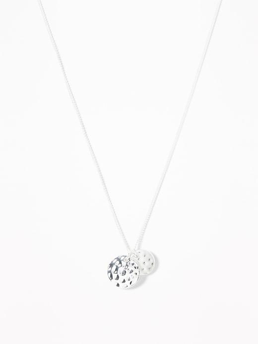 Hammered-coin Pendant Necklace For Women