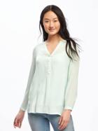 Old Navy Relaxed Lightweight Blouse For Women - Mini Mint