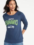Old Navy Womens Nfl Team-graphic Sweatshirt For Women Seattle Seahawks Size S