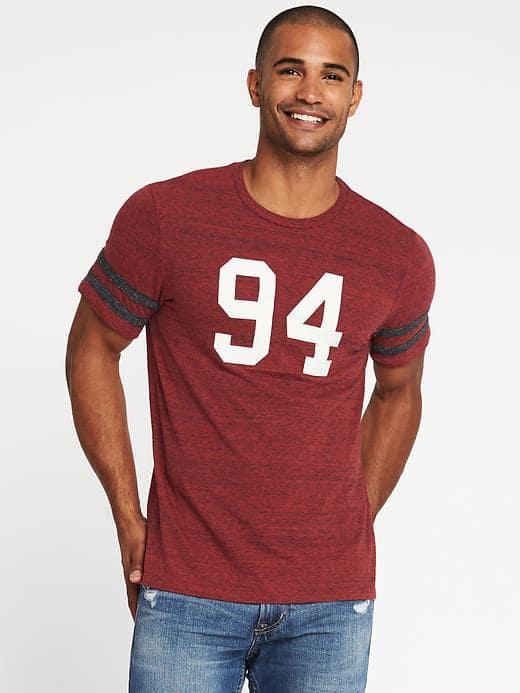 Old Navy Soft Washed Team Style Graphic Tee For Men - 94 Red