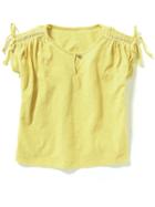 Old Navy Boxy Dolman Sleeve Tee - Lemon Decadence