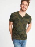 Old Navy Mens Soft-washed Printed Perfect-fit V-neck Tee For Men Camo Size Xl