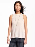Old Navy High Neck Swing Sweater Tank For Women - Oatmeal