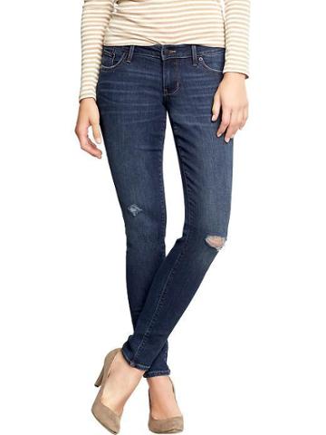 Old Navy Old Navy Womens The Rockstar Super Skinny Jeans - Dark Destroyed