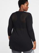 Old Navy Womens Jersey Mesh-back Plus-size Performance Top Black Size 1x