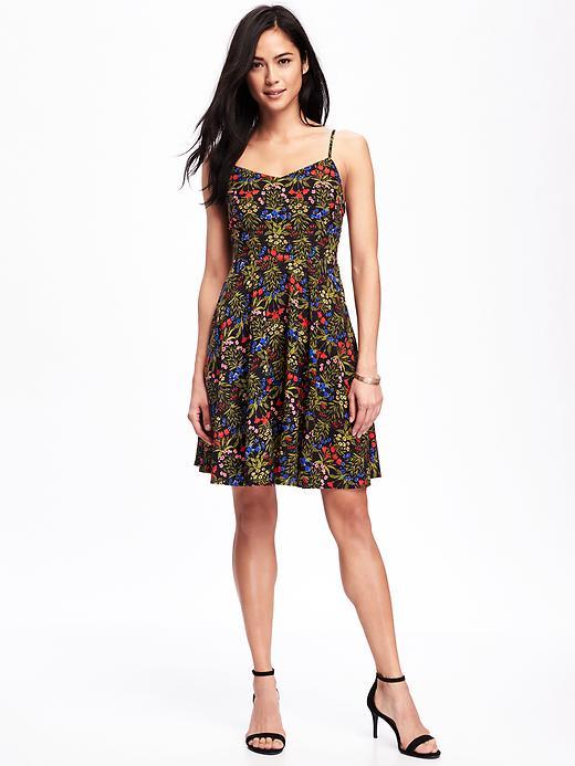 Old Navy Fit & Flare Cami Dress For Women - Multi Print