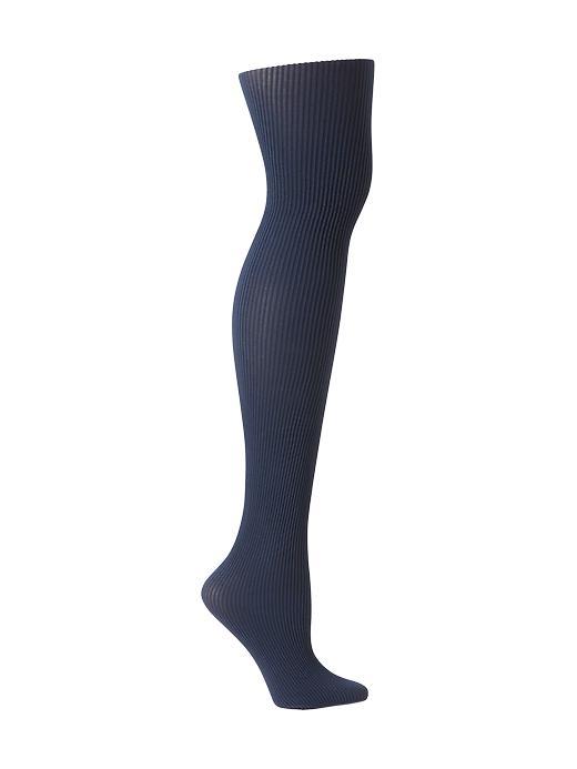 Old Navy Womens Ribbed Tights Size L/xl - Navy Blue