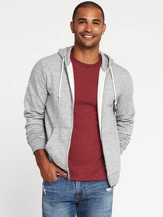 Old Navy Classic Fleece Hoodie For Men - Heather Gray