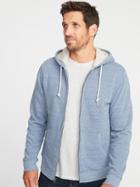 Old Navy Mens Sherpa-lined Zip Hoodie For Men Pale Blue Size Xl