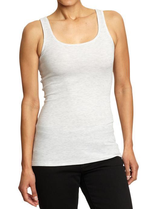 Old Navy Old Navy Womens Perfect Rib Knit Tanks - Light Heather Gray