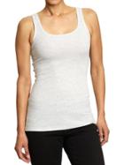Old Navy Old Navy Womens Perfect Rib Knit Tanks - Light Heather Gray