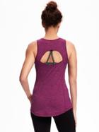 Old Navy Go Dry Keyhole Back Detail Tank For Women - Lingonberry Jam