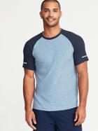 Old Navy Mens Breathe On Color-blocked Tee For Men Abyss Blue Size Xxxl