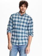 Old Navy Slim Fit Plaid Flannel Shirt - River Of Dreams