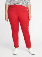 Old Navy Womens High-rise Pull-on Plus-size Pants Robbie Red Size 16
