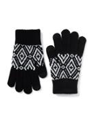 Old Navy Tech Tip Sweater Knit Gloves For Women - Black Print