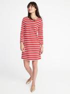 Old Navy Womens Jersey-knit Shift Dress For Women Red Stripes Size Xl
