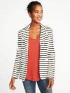 Old Navy Womens Classic Striped Knit Blazer For Women O.n. New Black Stripe Size M