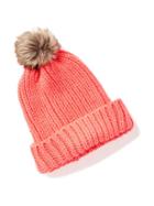 Old Navy Sweater Knit Pom Pom Beanie For Women - Candy Land Neon Cotton