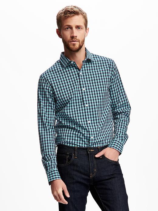 Old Navy Regular Fit Non Iron Signature Shirt For Men - Navy Crockett